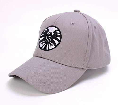 YIFEID Gorra Running Hombre Unisexjustierbares Hip Hop Agencia Sonnenhut Snapback De S.H.I.E.L.D. Gorra De Béisbol Schild,Gris