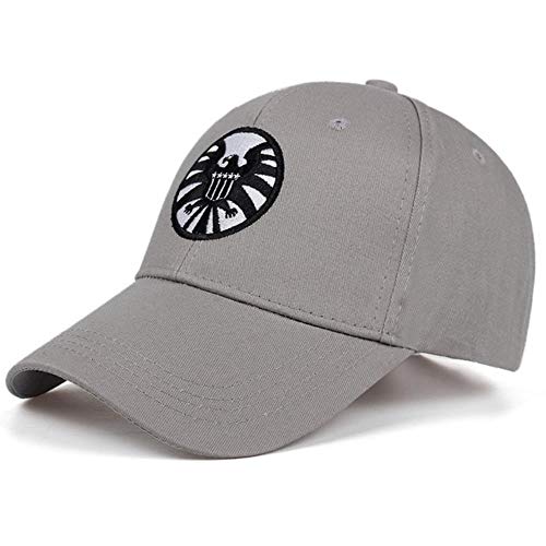YIFEID Gorra Running Hombre Unisexjustierbares Hip Hop Agencia Sonnenhut Snapback De S.H.I.E.L.D. Gorra De Béisbol Schild,Gris