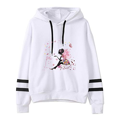 YIKEYO Sudaderas Adolescentes Chicas Tumblr Casual Ropa Mujer Juvenil Invierno 2020 Otoño - Sudadera con Capucha, Estampado de Hada