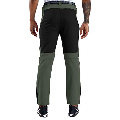 YiLianDa Pantalones de Trekking Softshell Pantalones Impermeables Resistente Pantalones de Escalada