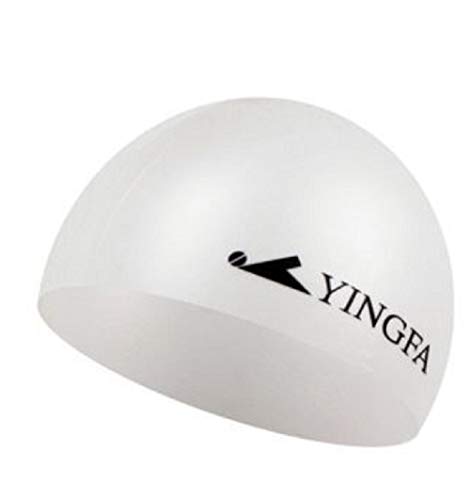 Yingfa - Gorro de natación (talla única), color blanco