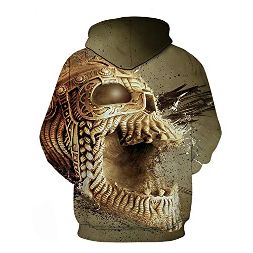 YJDSZD Sudadera con Capucha y Estampado 3D Sudadera con Capucha Chaqueta con Estampado de Colores Harajuku Streetwear Vacation Desert Skull Faraón Crown Pattern Print
