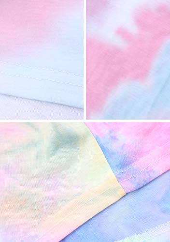 YMING Vestido de mujer para verano, estilo informal, con bolsillos Colorante rosa. M