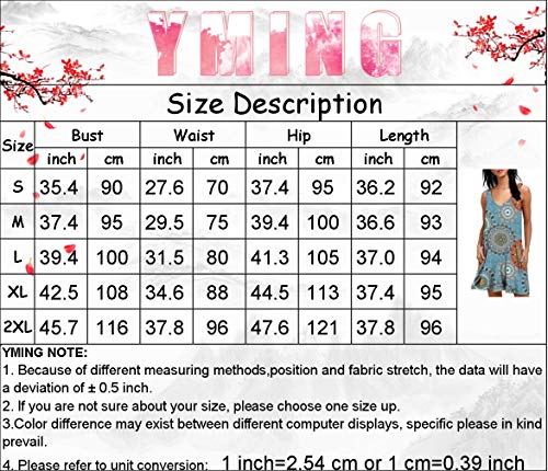 YMING Vestido de mujer para verano, estilo informal, con bolsillos Colorante rosa. M