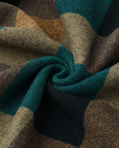 YOINS Blusa Mujer Manga Larga Camiseta Cuello V Camisa Elegante Túnica Casual SueltoTops Otoño Invierno Verde M