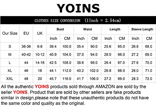 YOINS Camiseta Mujer de Manga Larga Blusa con Hombros Fríos Camisa Casual Camisetas a Rayas Cuello Redondo Imprimiendo Pullover Verde Militar EU44