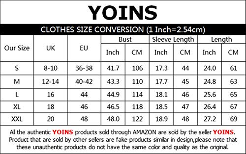 YOINS Jersey de manga larga con bloque de color para mujer, suelto, cuello redondo, suéteres de punto, casual, túnica