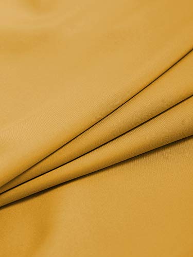 YOINS Vestido Mujer Verano Vestido con Cuello En V Camisa Medias Manga con Botones Moda Vestidos Casual Camisero Amarillo-01 XL