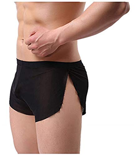 Yomie Hombres Ropa Interior Ultrafina Calzoncillos De Malla Transpirable Transparente Calzoncillos Elástica Sin Costuras Boxer Shorts