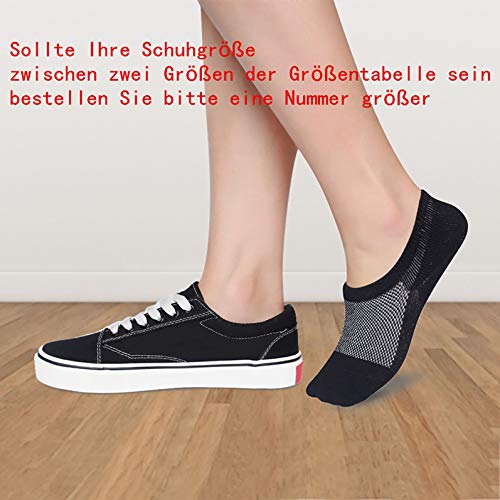 YouShow calcetines hombre mujer 10 pares pinkis algodon calcetin punto sin costuras calcetines (En Blanco y Negro,39-42)