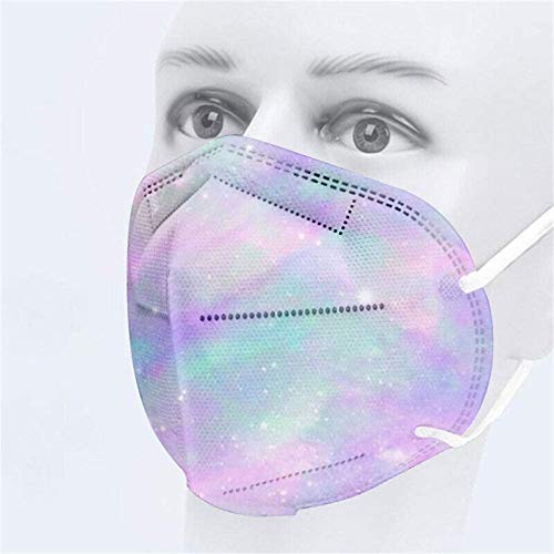 YpingLonk 10/25/50/100 pc Unisex Adult Bufanda Mujeres Hombres Universal 3 Abrigo Moda Impreso Lindo elástico Earloop bufanda-xg33