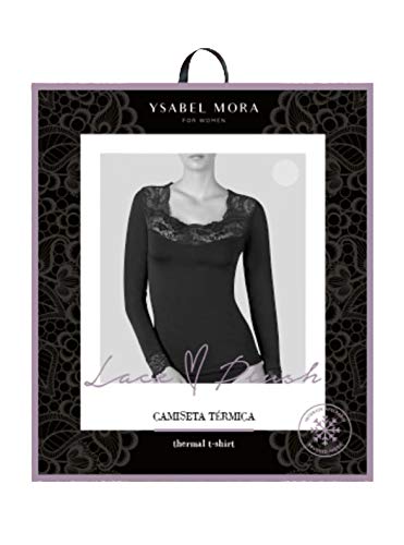 YSABEL MORA - Camiseta TERMICA Manga Larga Mujer Color: Negro Talla: S