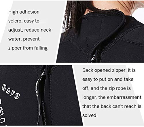 YuanDian Mujer 3mm Trajes De Neopreno Buceo Mono Stretch Espesar Cálido Submarinismo Traje De Buzo Una Pieza Surf Natacion Triathlon Snorkel Deportes Acuáticos Mono Ropa Buceo Negro S