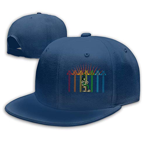 Yuanmeiju Gorra de béisbol para Adolescentes Antiguo Egipto Mural Columna arcoíris Moda Ajustable para Hombres Mujeres Hip Hop Sombreros Deportivos