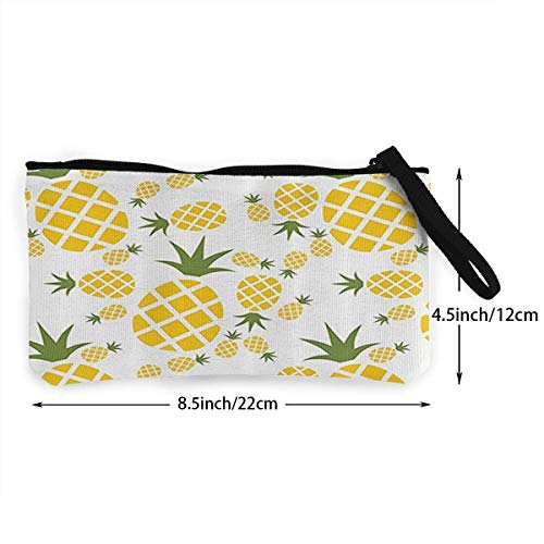 Yuanmeiju Monedero Unisex, Bolsos para Monedas, Pictograma de piña Monedero Decorativo de Lona para Mujer Monedero pequeño para Cambio Monedero-Tarjetero Cartera para teléfono Bolsa de Almacenamiento