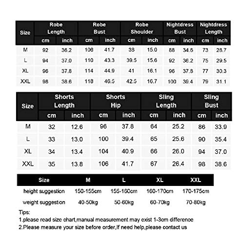 YUHOOE Pijama Seda Mujer,4 Piezas De Satén Ropa De Dormir Kimono Robe Gown Pijama Femenino Traje Ropa Interior Íntima Casual Novia Dama De Honor Regalo De Boda Camisón Sexy Rosa, XXL