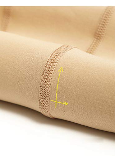 Yulaixuan para mujer 2 pares de medias 120 Denier Pisotear pies Pantimedias opacas reforzadas color desnudo sin pies Leggings de estribo (Medias 1 piel 1 negro)