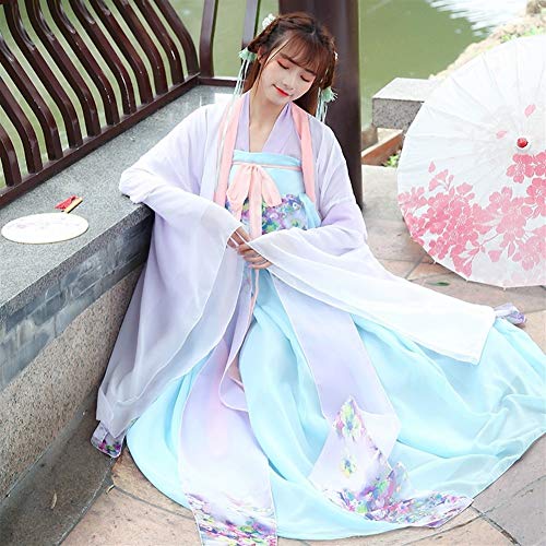 YUNGYE Traje Antigua Dinastía China Tradicional Vestido De Las Mujeres Hanfu Hanfu De Hadas De Princesa Vestidos De La Danza Popular De Ropa Tang (Color, Size : L)
