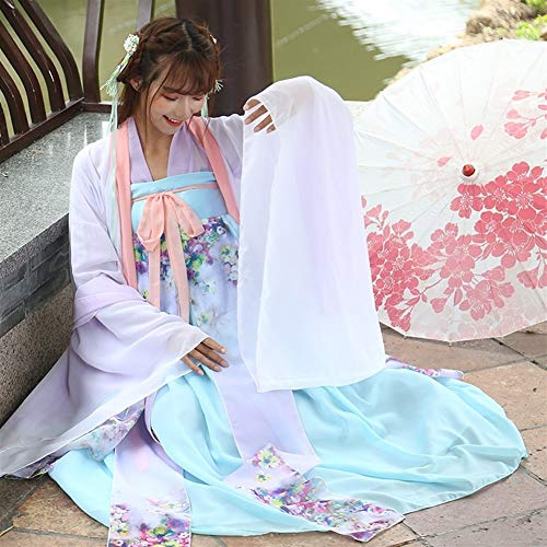 YUNGYE Traje Antigua Dinastía China Tradicional Vestido De Las Mujeres Hanfu Hanfu De Hadas De Princesa Vestidos De La Danza Popular De Ropa Tang (Color, Size : L)
