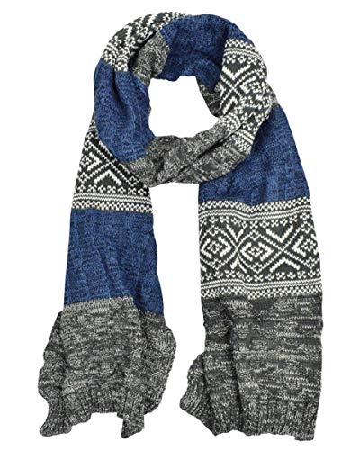 Yuson Girl Bufanda Punto Hombre Mujer la Tela Escocesa Cozy Lana Abrigo Del Mantón Cuello Bufanda Regalos Para Hombre Mujer (Azul)