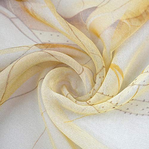 Yuson Girl Bufanda Seda Mujer Chal Gasa Pañuelo de Seda Elegante Multicolor Mantón Ultraligero Transpirable Chifon Silk Scarf 160 * 50cm