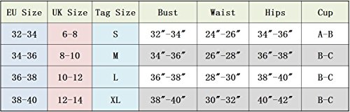 Yuson Girl Tops de Bikini Trajes de Baño Mujer 2018 Sexy Push-up Acolchado Bra Bikini Verano Trajes de Baño (ES38, Rosa)