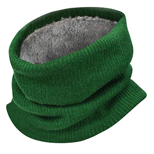 Yuson Girl Unisexo Bufanda Cuello Tubular de Punto Térmica con Forro Polar Color Liso Pasamontañas Calentador Braga de Cuello Cálido Invierno Hombre Mujer para Running Esqui Ciclismo