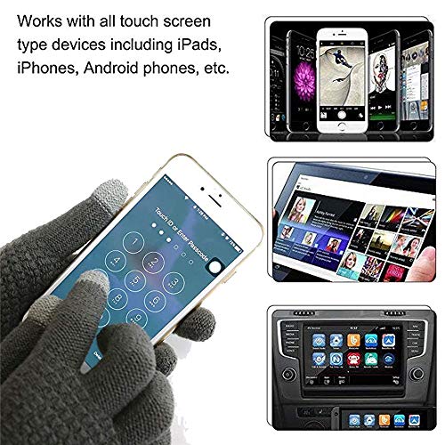 Yutdeng Gorro Bufanda de punto Guantes Invierno Set de Bufanda y Gorro Cuello Suave y Cálida Caliente Guantes de Pantalla Táctil para Mujer Regalos