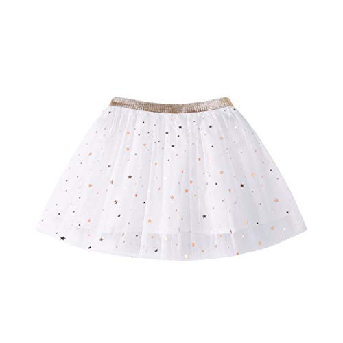 YWLINK Falda De Baile NiñA Moda Bebé NiñOs NiñAs Princesa Estrellas Lentejuelas Fiesta Baile Ballet Tutú Faldas Navidad/Halloween/Carnaval Ropa De Rendimiento Grupal NiñA De 2-7 AñOs