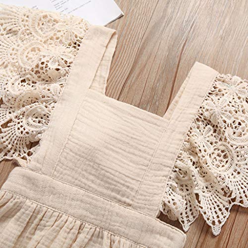 YWLINK Verano Mezcla De AlgodóN Ropa Infantil del Vestido De La Princesa del SóLido Sin Mangas del CordóN De La NiñA Infantil del Bebé Princesa Fiesta Princesa Fiesta Ropa Casual 6 Meses A 3 AñOs