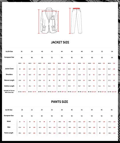 YYI Hombre Traje Dos Botones de Esmoquin de Boda para Hombres Novios Chaqueta Pantalones