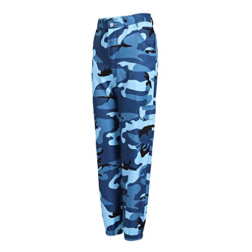 Yying Pantalones Camuflaje Joggers Sueltos Mujeres Army Harem Camo Pantalones Streetwear Punk Cargo Pantalones Mujeres Capris Pantalones