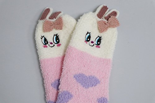 Z-Chen Pack de 5 pares de calcetines para dormir Mujer Térmicos Invierno, Set 1