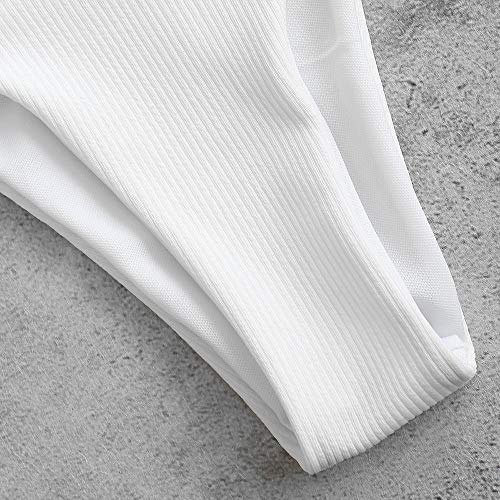 ZAFUL - Bikini de dos piezas para mujer Blanco M