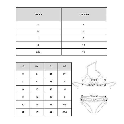 ZAFUL Conjunto de bikini de dos piezas con estampado de margaritas y cordones, para mujer Rosa. L