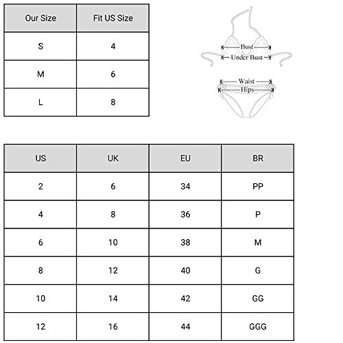 ZAFUL - Conjunto de bikini para mujer, parte superior con aros, push-up, escote balconette e inferior tipo tanga con lazos en los laterales Morado de tres piezas. S