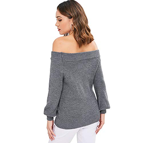 ZAFUL Sudadera de manga larga para mujer gris oscuro Tallaúnica