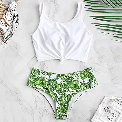 ZAFUL Tankini Traje de Baño con Relleno Takini Talla Grande Pantalones Dos Piezas para Mujer 2019 (Multicolor-B, S)