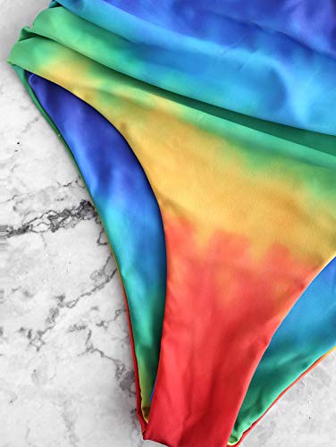 ZAFUL Traje de baño de Dos Piezas Tankini Bikini Bowie para Mujer ACR Across (Color A, M (EU 38))