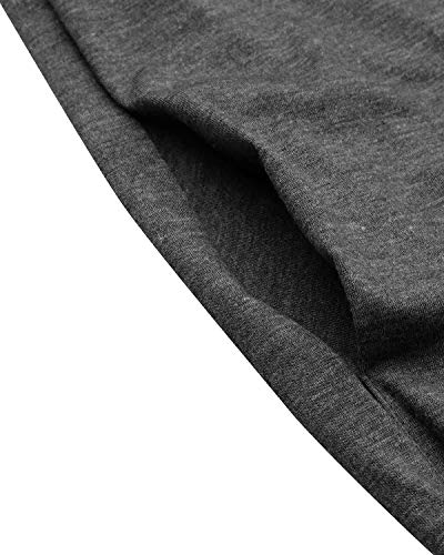 ZANZEA Mujer Jersey de Punto Largos Cuello V Manga Larga Otoño Vestidos Sudadera Casual Tallas Grandes Suéter Suelta Gris Oscuro 3XL