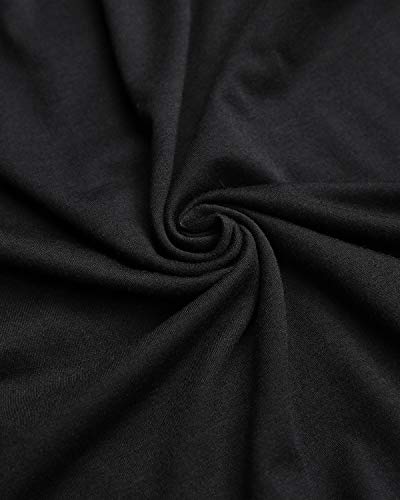 ZANZEA Vestidos Sudadera con Capucha Mujer Cuello V Manga Larga Jerseys Largos Hoodie Casual Tallas Grandes Suéter Suelta 03-con Capucha Negro XXL