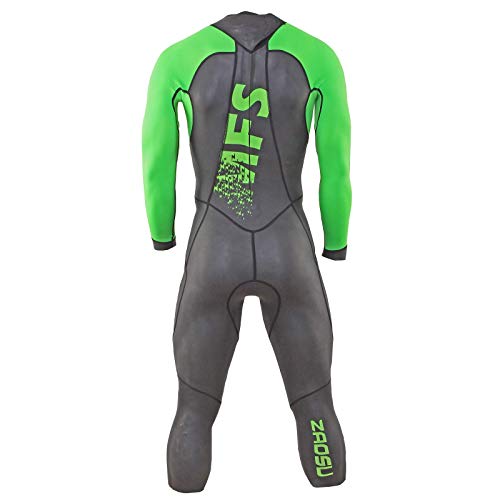 ZAOSU MFS - Traje de neopreno multifunción para triatlón, color verde neón, talla M