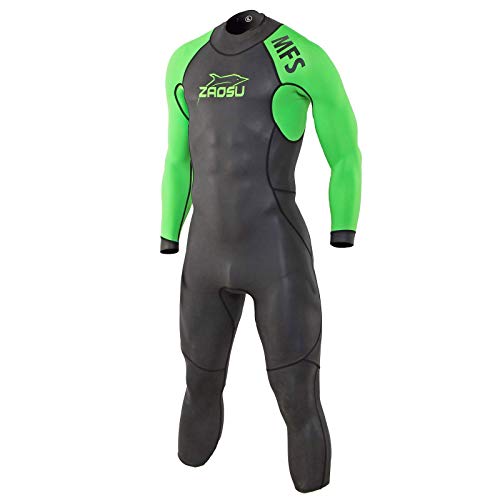 ZAOSU MFS - Traje de neopreno multifunción para triatlón, color verde neón, talla M