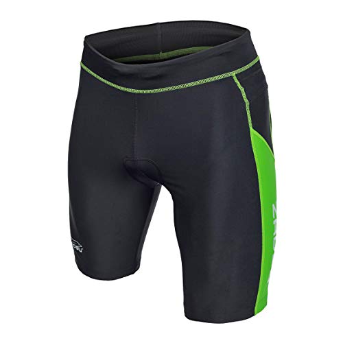 ZAOSU Trishort Z-Revolution | Pantalones de triatlón de dos piezas, Hombre, negro / verde, xxx-large
