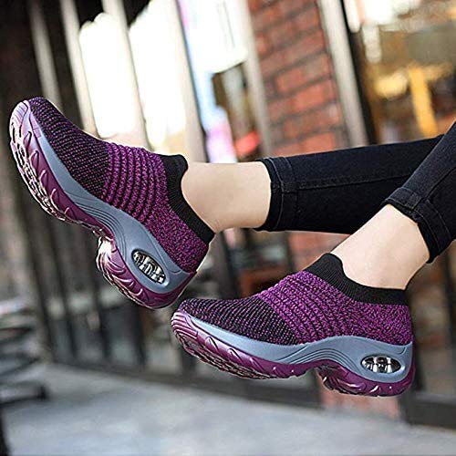 Zapatillas Deportivas Mujer Calcetin Elasticas sin Cordones Muy Comodas Transpirable Antideslizante para Correr Andar Trabajar…