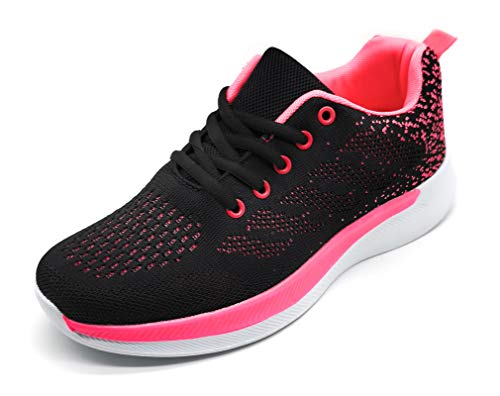 Zapatillas Deportivas Mujer Running Ligero Malla Transpirable con Cordones Zapatillas de Deporte para Mujeres Fitness Correr Atletismo Caminar Andar Gimnasia