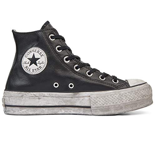 Zapatos de Mujer Zapatilla Converse All Star Platform Cuero Negro Mujer Otoño Invierno 2019