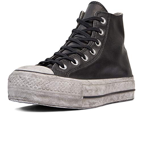 Zapatos de Mujer Zapatilla Converse All Star Platform Cuero Negro Mujer Otoño Invierno 2019
