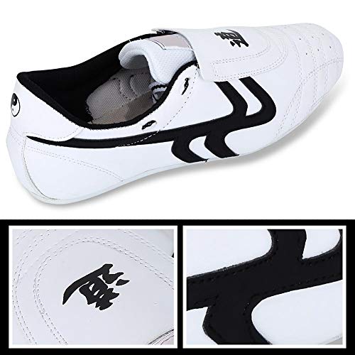 Zapatos de Taekwondo KEENSO, para Boxeo Deportivo Kung fu Taichi, Zapatillas de Artes Marciales, Zapatos Ligeros para Hombres y Mujeres con Bolsa de Almacenamiento Azul(38)