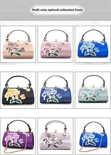 ZARA - Bolso de seda hecho a mano, estilo chino antiguo, patrimonio cultural inmaterial Suzhou, bolso hecho a mano de seda, bolsos de moda Slik para mujeres/señora/niña